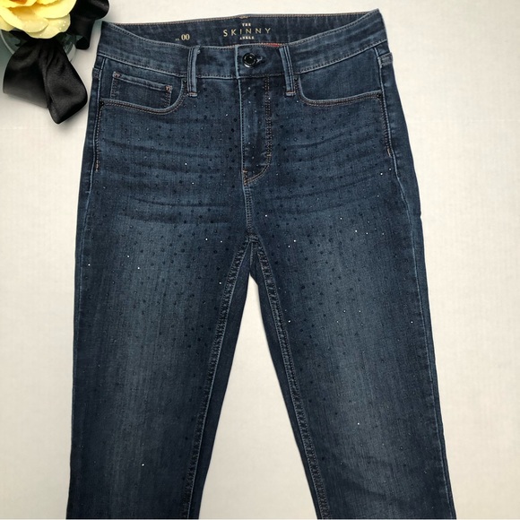 ⭐️NEW⭐️SPARKLES ✨White House Black Market (WHBM) The Skinny Ankle Blue Jeans - Picture 7 of 11